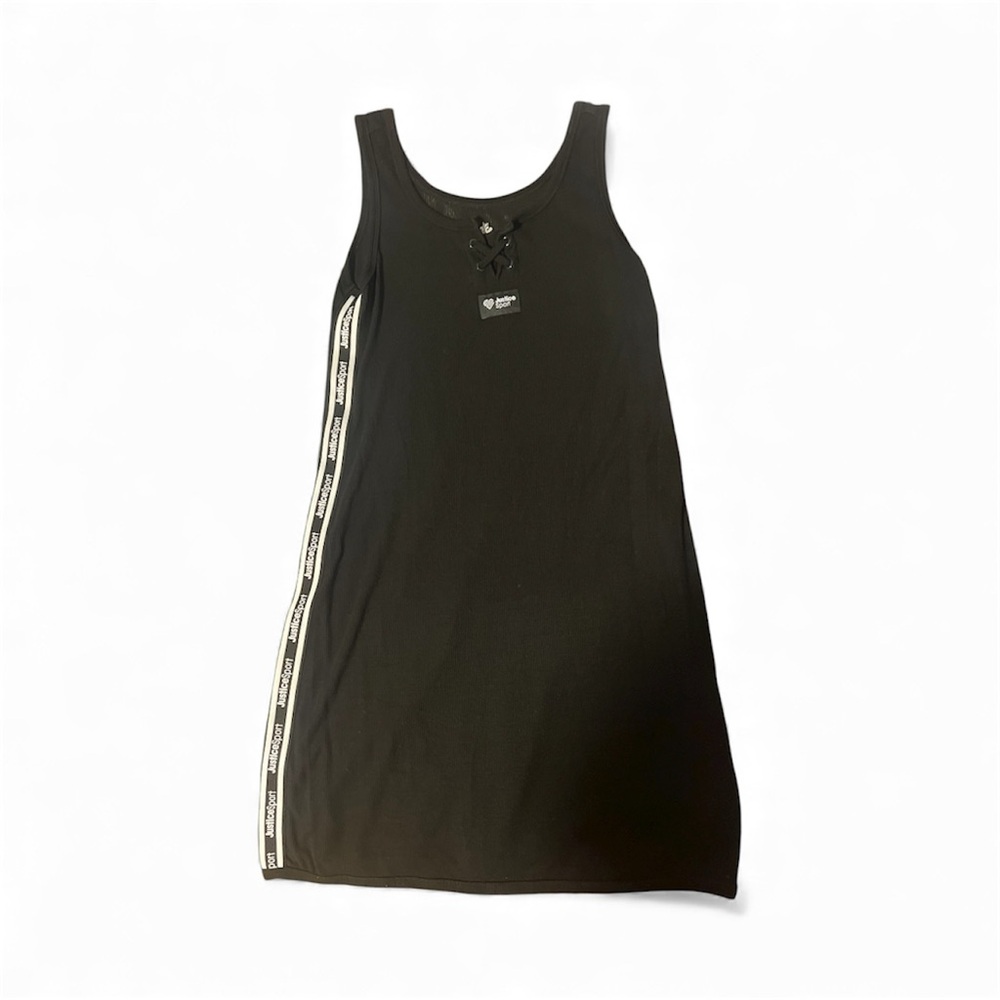 Justice Sport Black Dress with White Accents